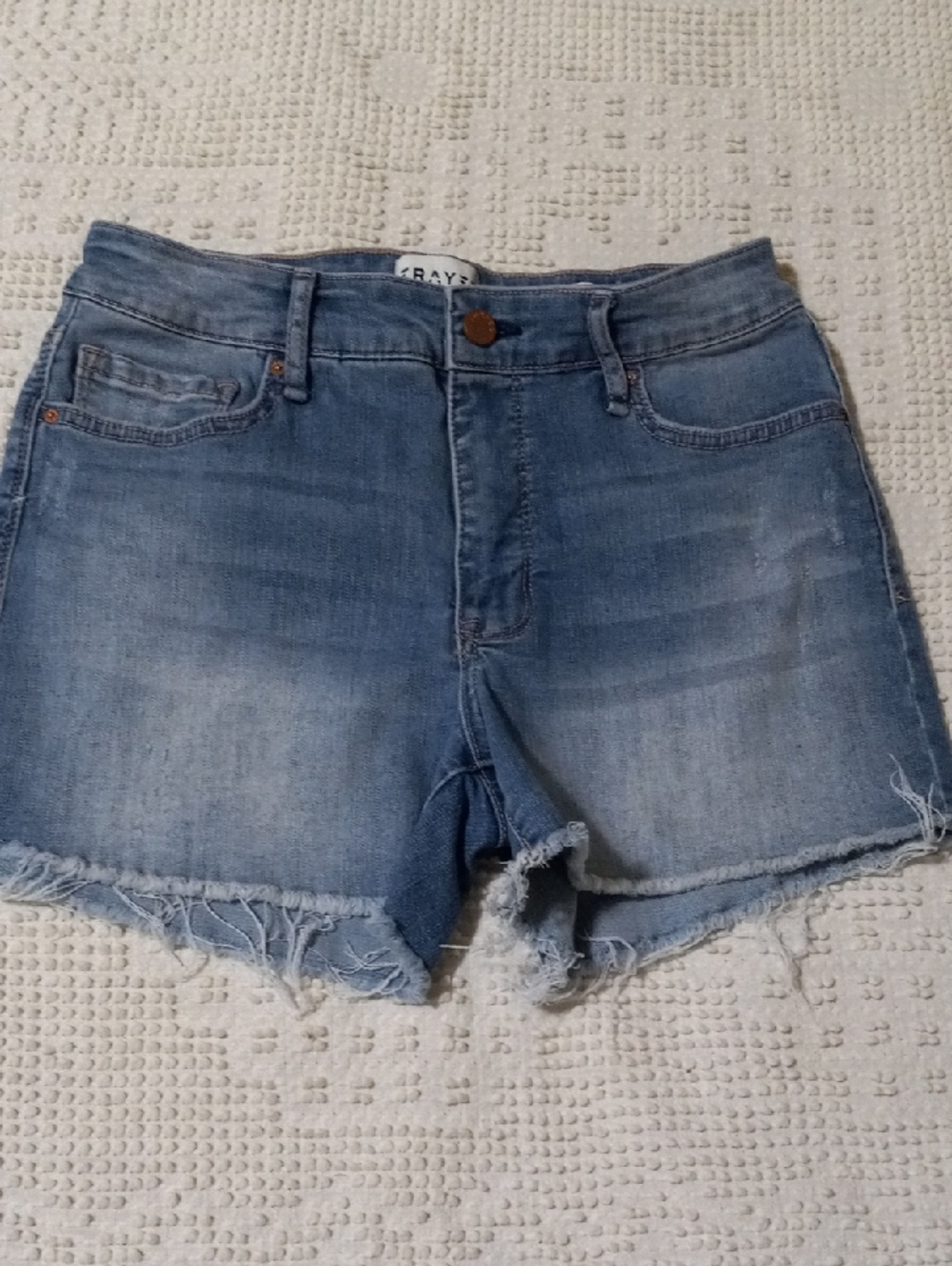 FRAYED Jeans High Rise Denim WOMEN'S SHORTS Sz.25